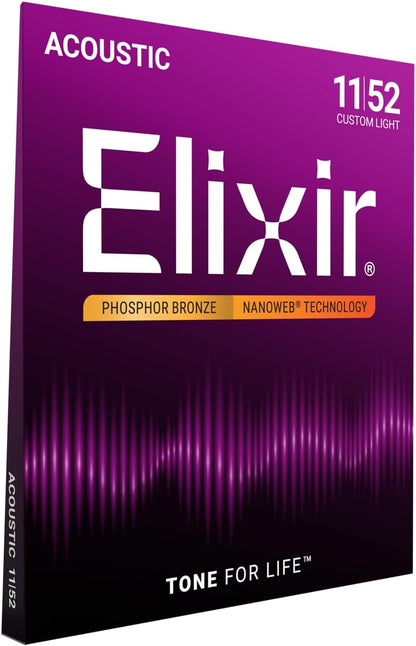 Elixir Nanoweb Phosphor Bronze Acoustic Strings