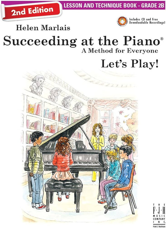 Succeeding At The Piano, Lesson & Technique Book - Grade 2B (w/CD)