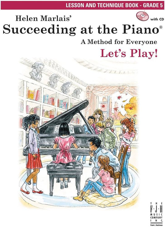 Succeeding At The Piano, Lesson & Technique Book - Grade 5 (w/CD)