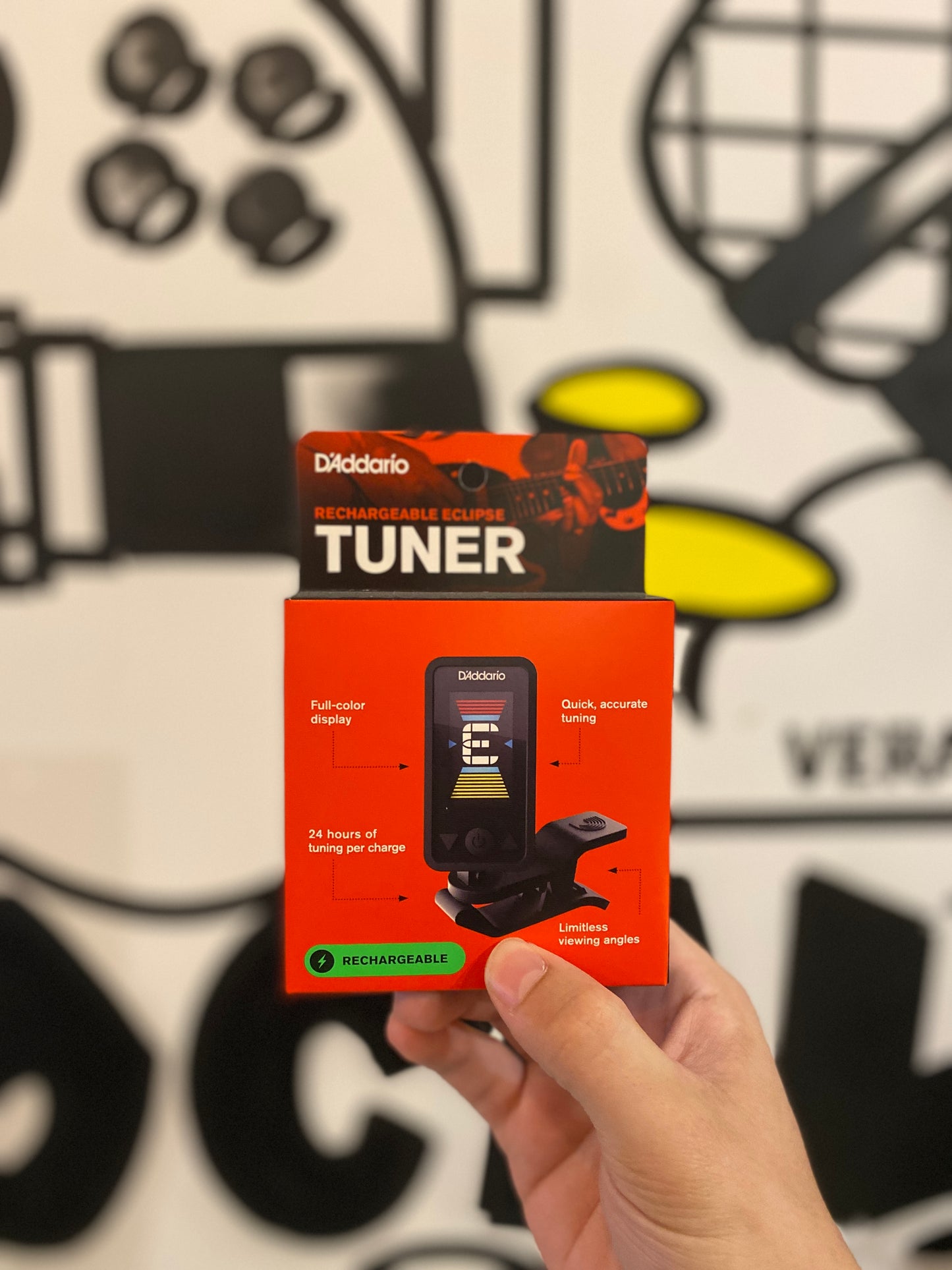 D'Addario Rechargeable Eclipse Tuner PW-CT-27