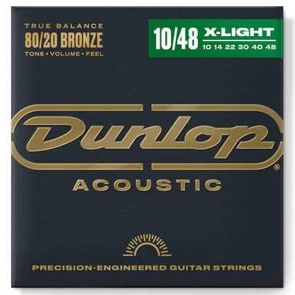 Dunlop 80/20 Bronze Acoustic Guitar | X-Light (10-48)