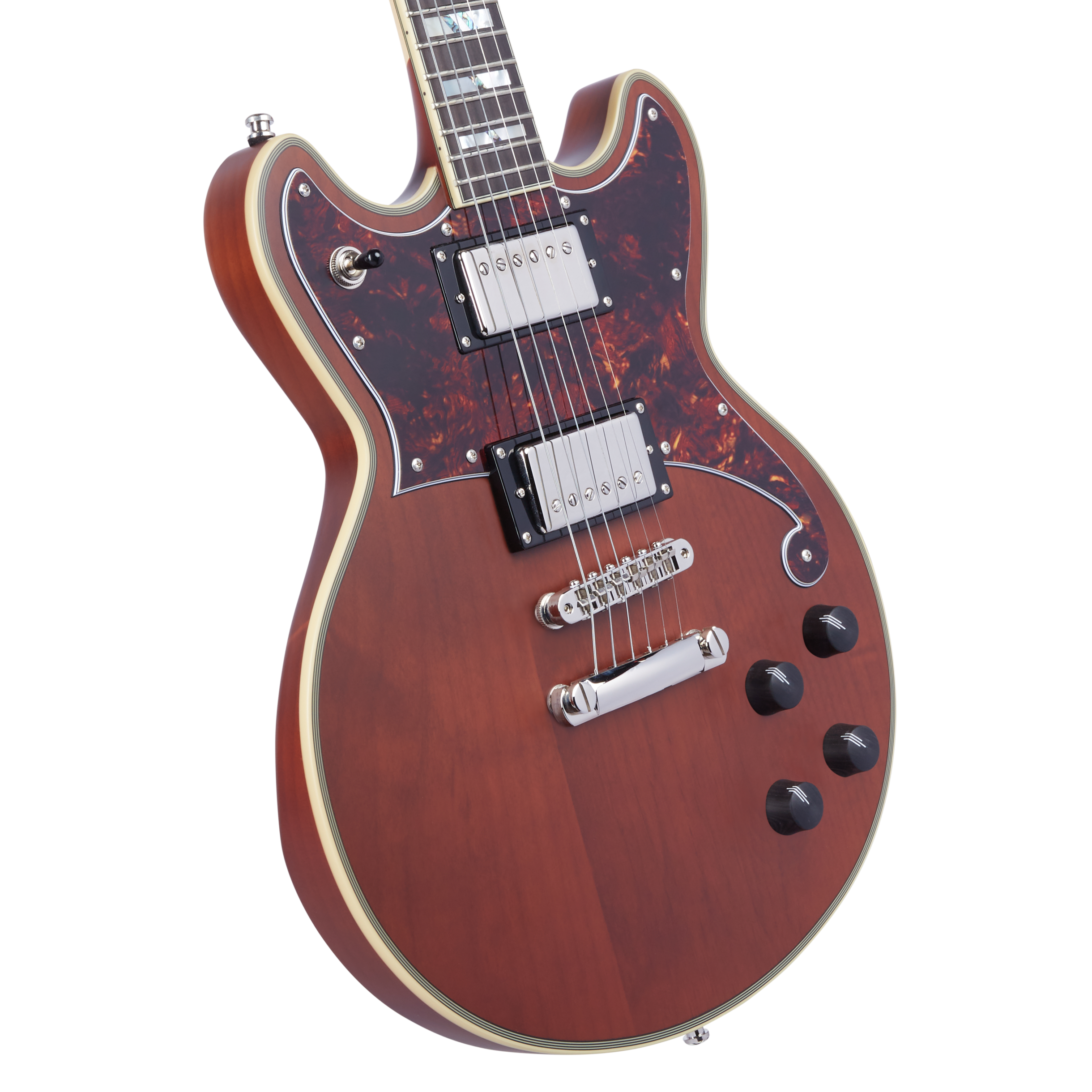 D'Angelico Deluxe Brighton Solidbody Electric Guitar - Matte Walnut