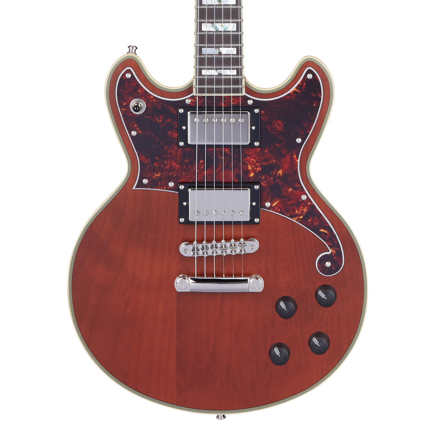 D'Angelico Deluxe Brighton Solidbody Electric Guitar - Matte Walnut