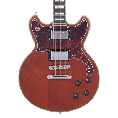 D'Angelico Deluxe Brighton Solidbody Electric Guitar - Matte Walnut