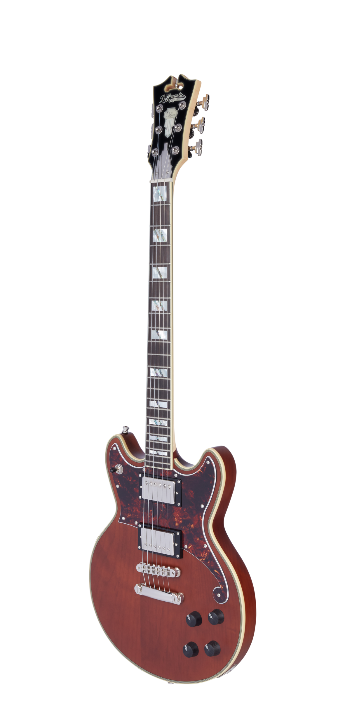 D'Angelico Deluxe Brighton Solidbody Electric Guitar - Matte Walnut