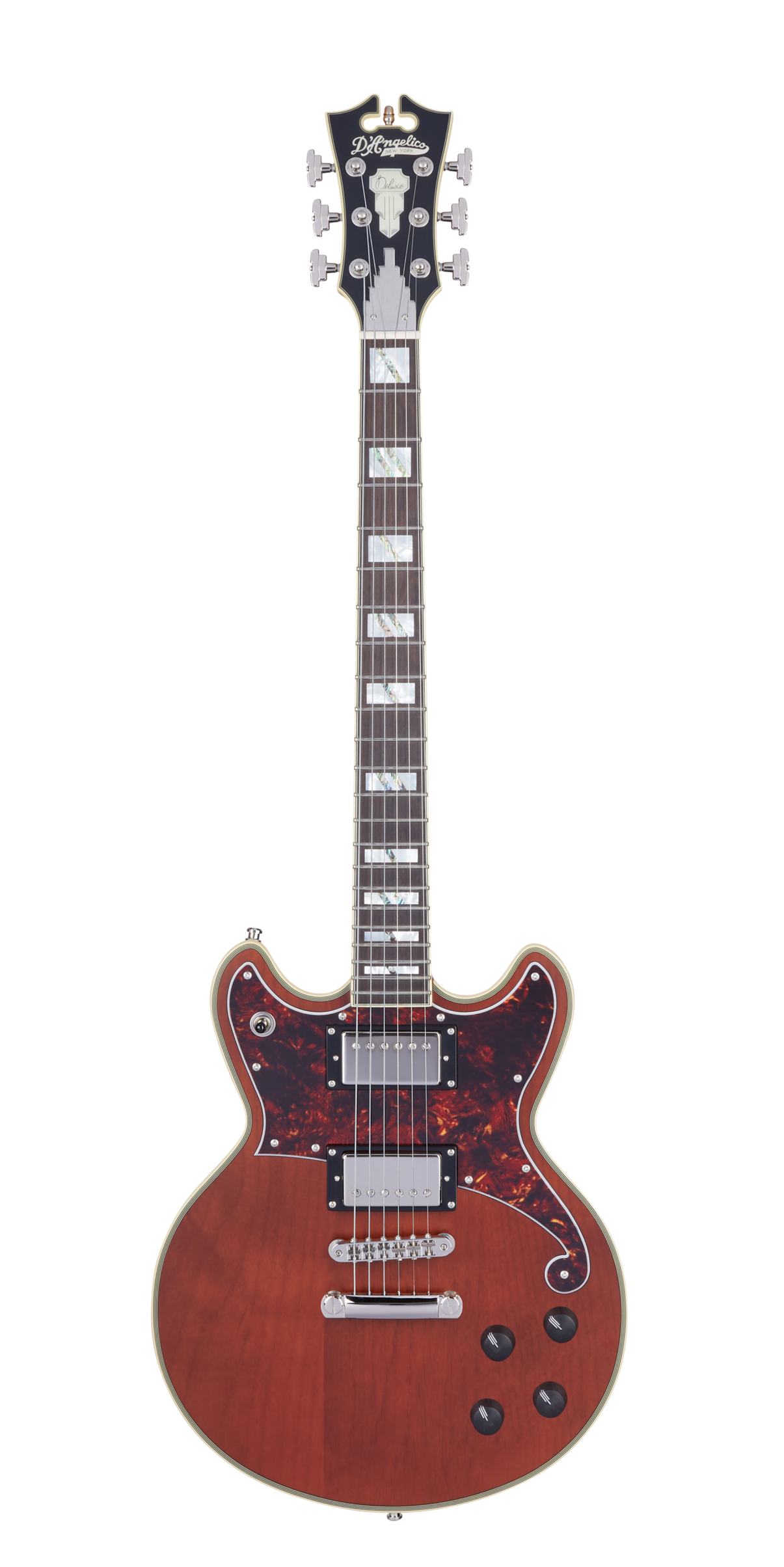 D'Angelico Deluxe Brighton Solidbody Electric Guitar - Matte Walnut