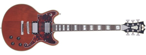 D'Angelico Deluxe Brighton Solidbody Electric Guitar, Matte Walnut
