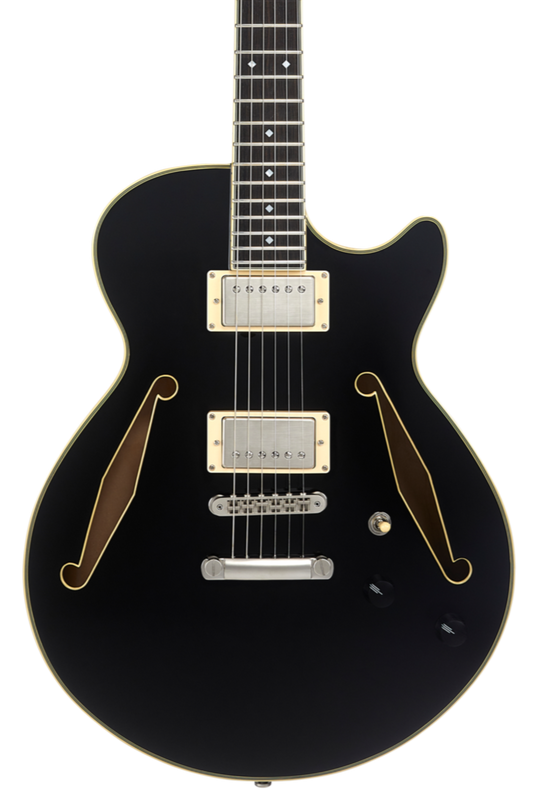 D'Angelico Excel Tour SS Electric Guitar, Solid Black
