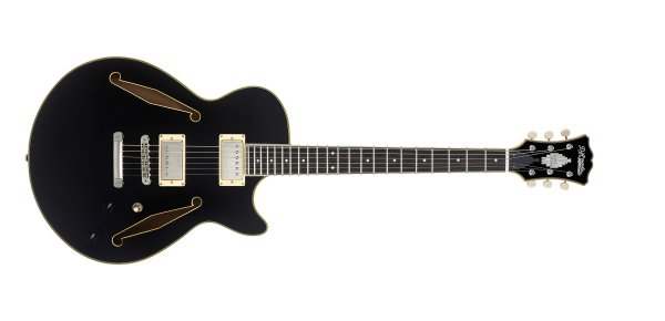 D'Angelico Excel Tour SS Electric Guitar, Solid Black