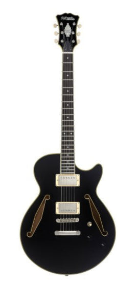D'Angelico Excel Tour SS Electric Guitar, Solid Black