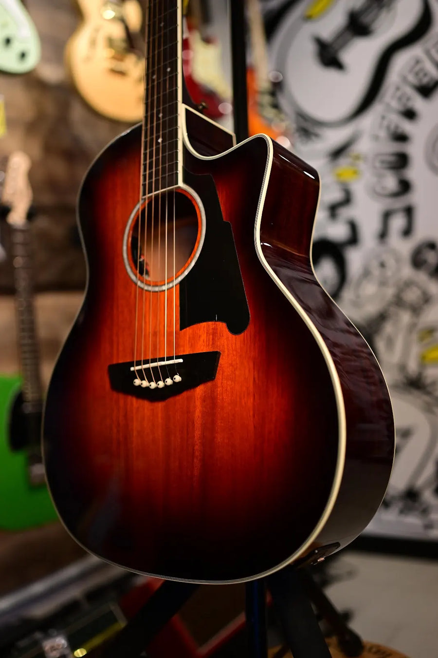 D'Angelico Excel Gramercy Acoustic Electric Guitar - Mahogany Burst