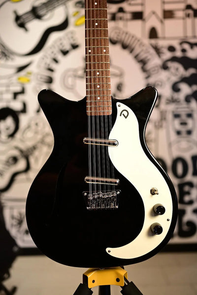 Danelectro D5912V 12-String Semi-Hollow Guitar – Black