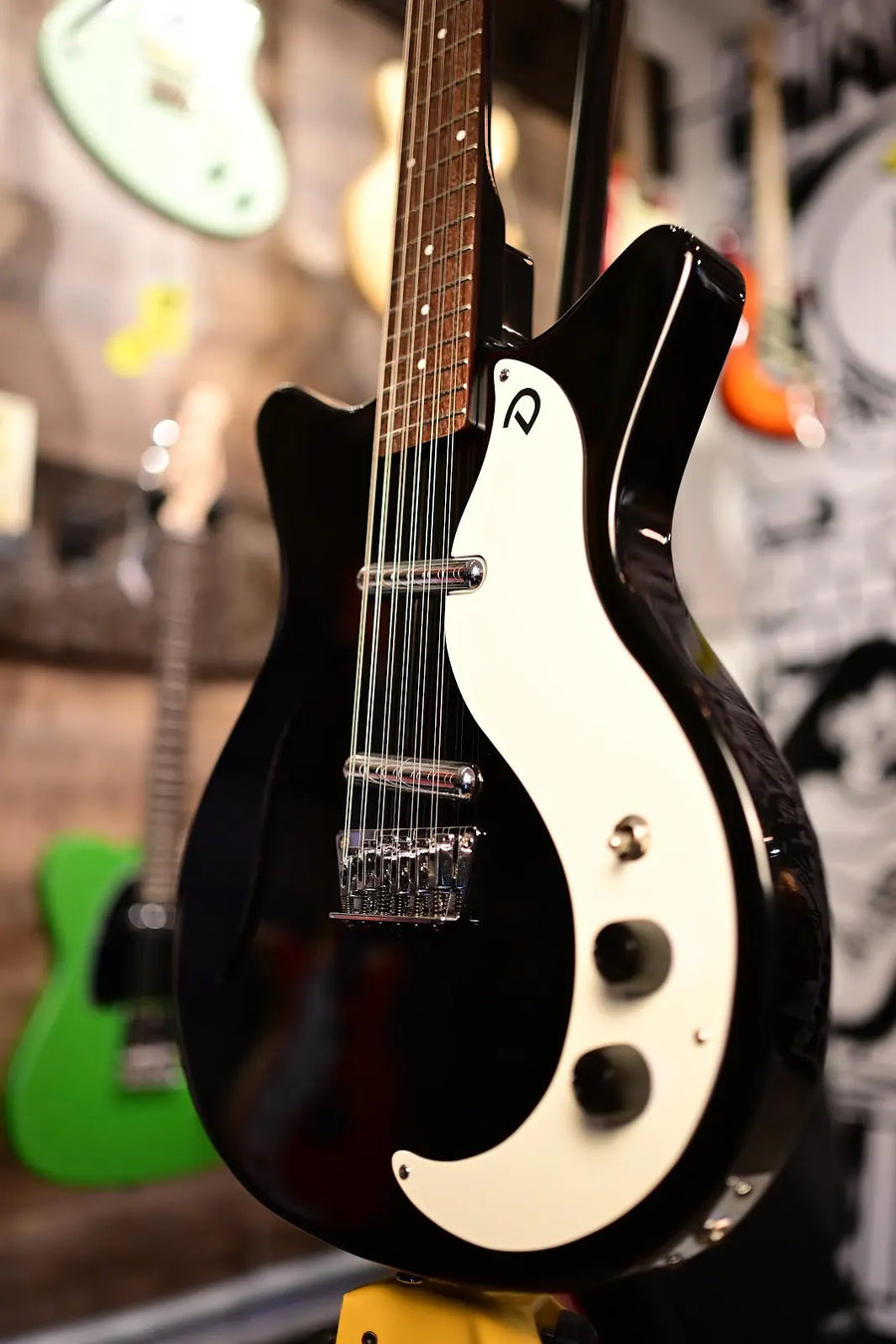Danelectro D5912V 12-String Semi-Hollow Guitar – Black