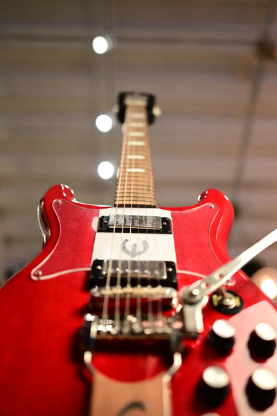 Epiphone Crestwood Custom with Tremotone Tailpiece - Cherry [Pickguard Finish Flaw]