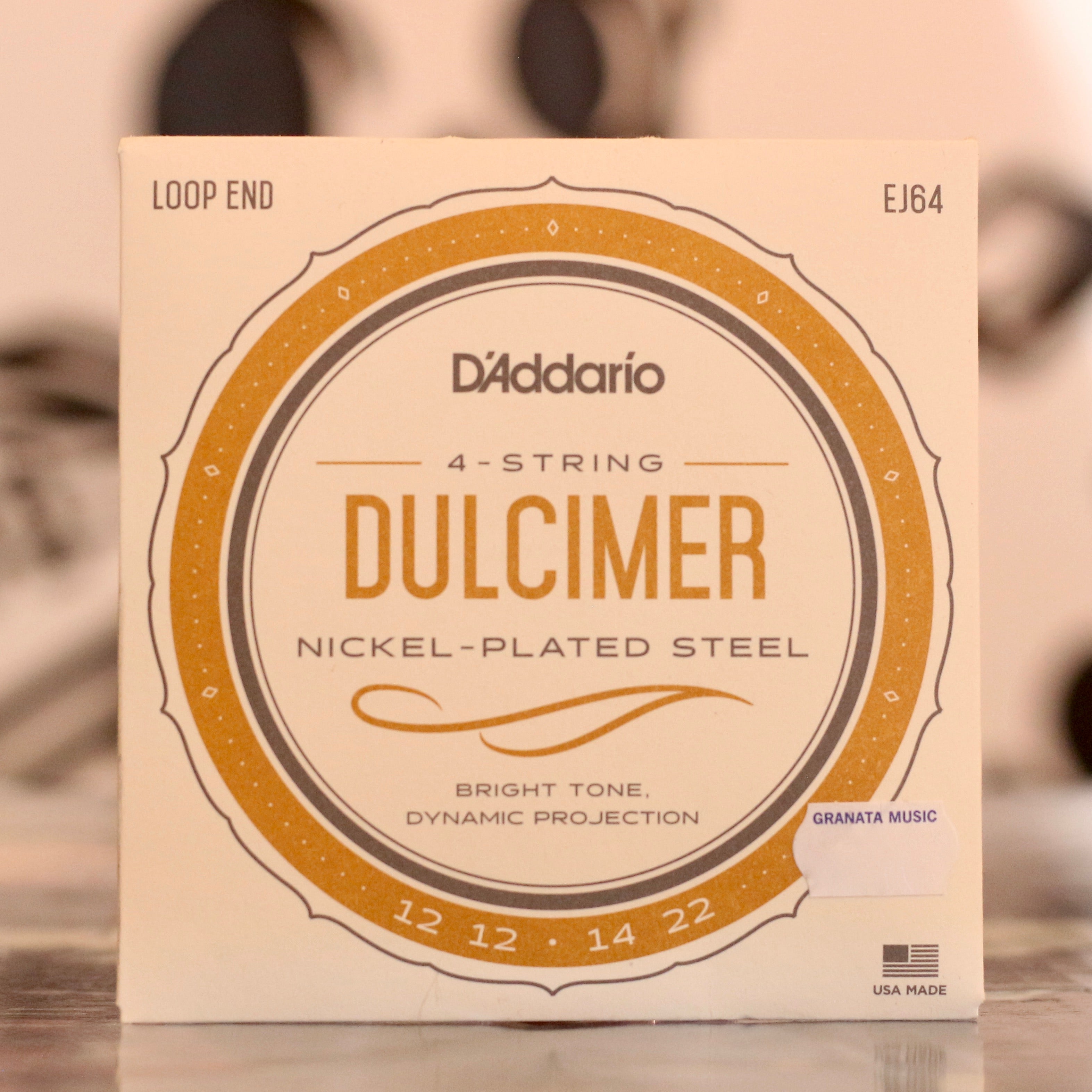 D'Addario Nickel Plated 4-String Dulcimer Strings (Loop End)