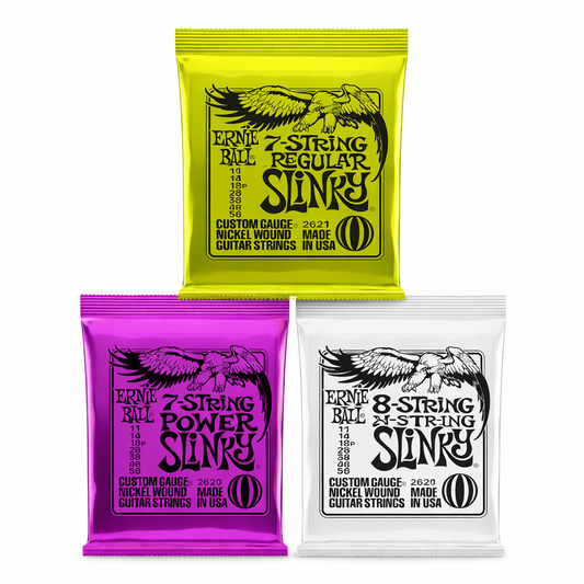 Ernie Ball Slinky Nickel Wound Electric Guitar Strings - 7 & 8 String Sets
