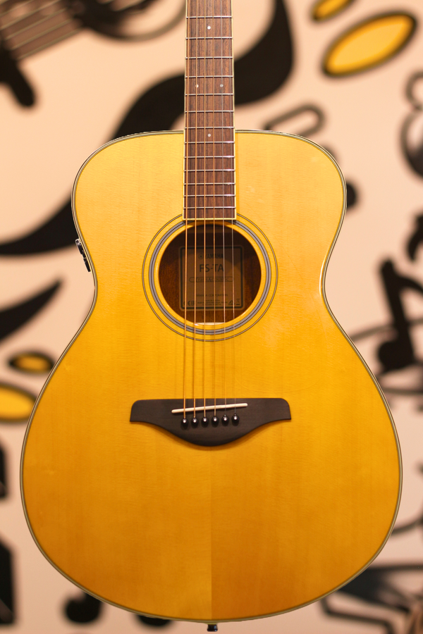 Yamaha FS Trans Acoustic Guitar w/Solid Spruce Top - Vintage Tint FSTA VT