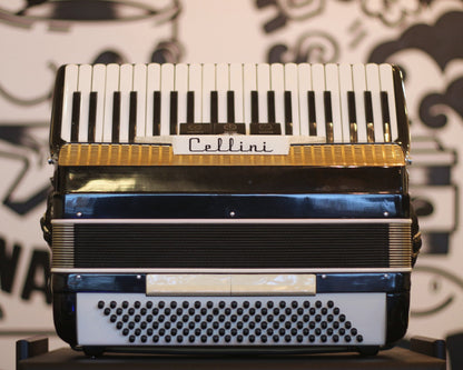 Cellini Piano Accordion – 41-Key / 120-Bass | Classic Black & White Finish with Hard Case