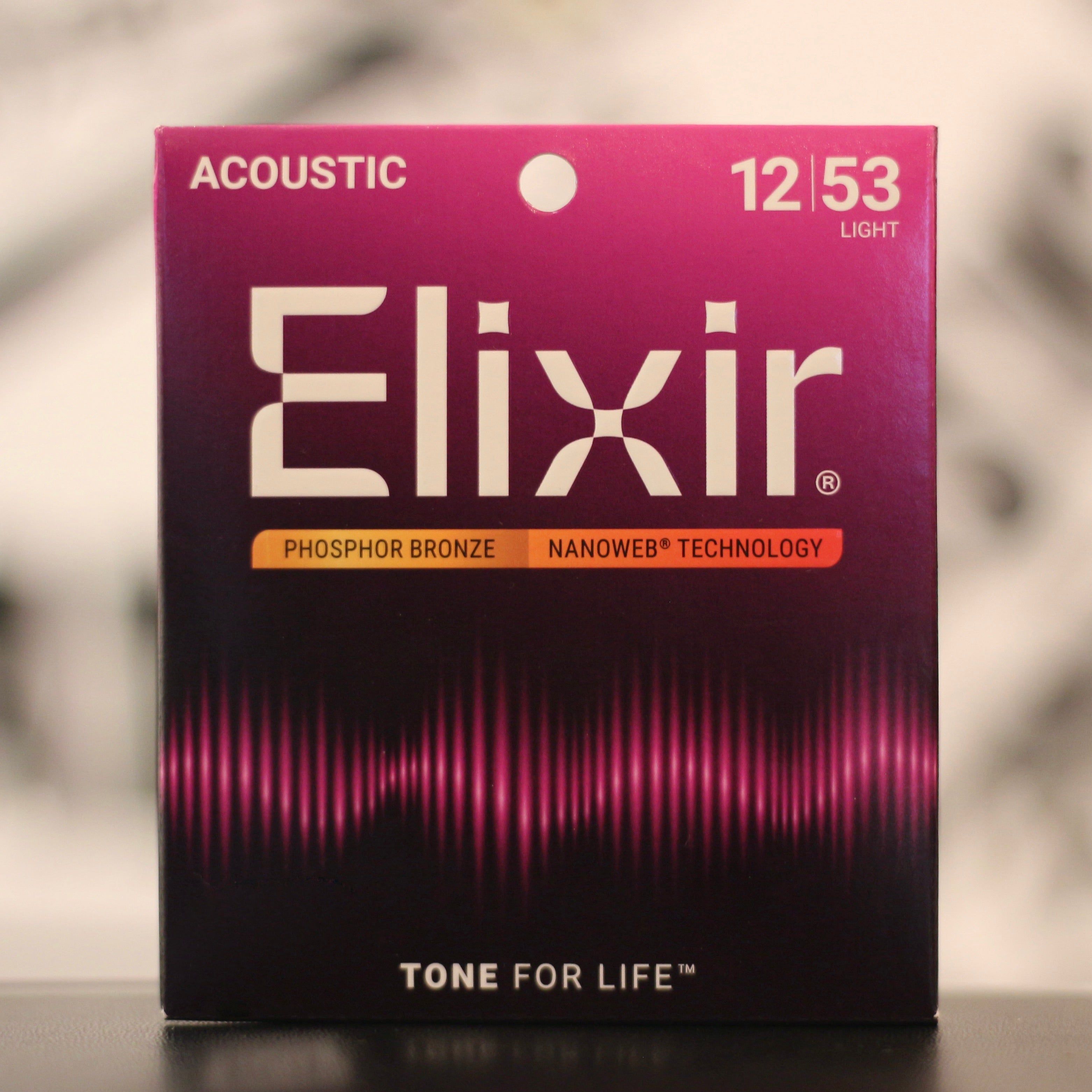 Elixir Phosphor Bronze Nanoweb Technology Acoustic Guitar Strings