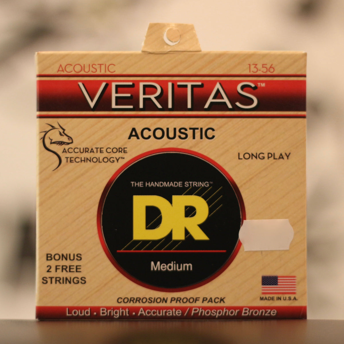 Cordes de guitare acoustique DR Strings Veritas à âme revêtue