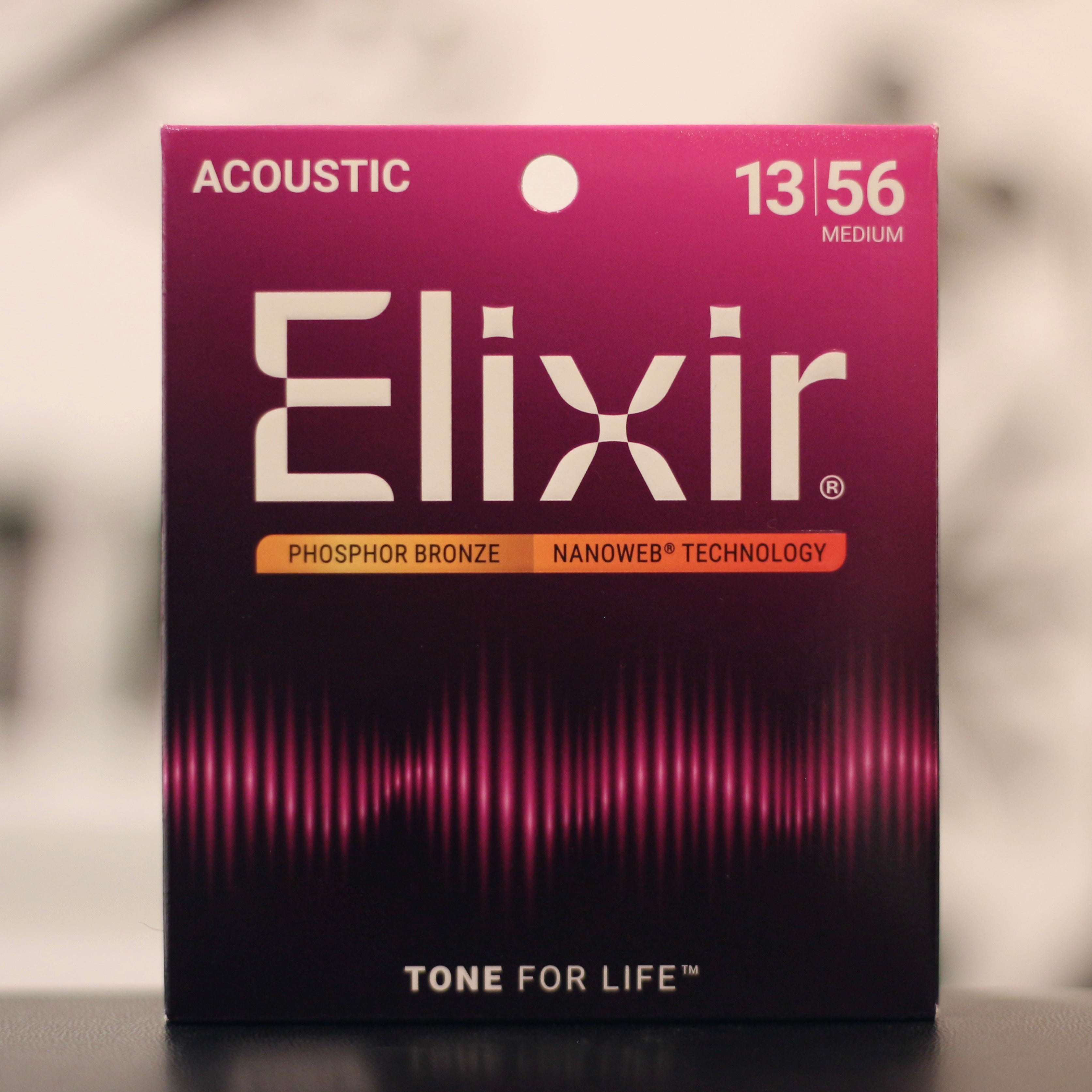 Elixir Phosphor Bronze Nanoweb Technology Acoustic Guitar Strings