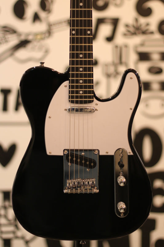 Jay Turser TL Style Lightweight Solid Body Electric Guitar, Black