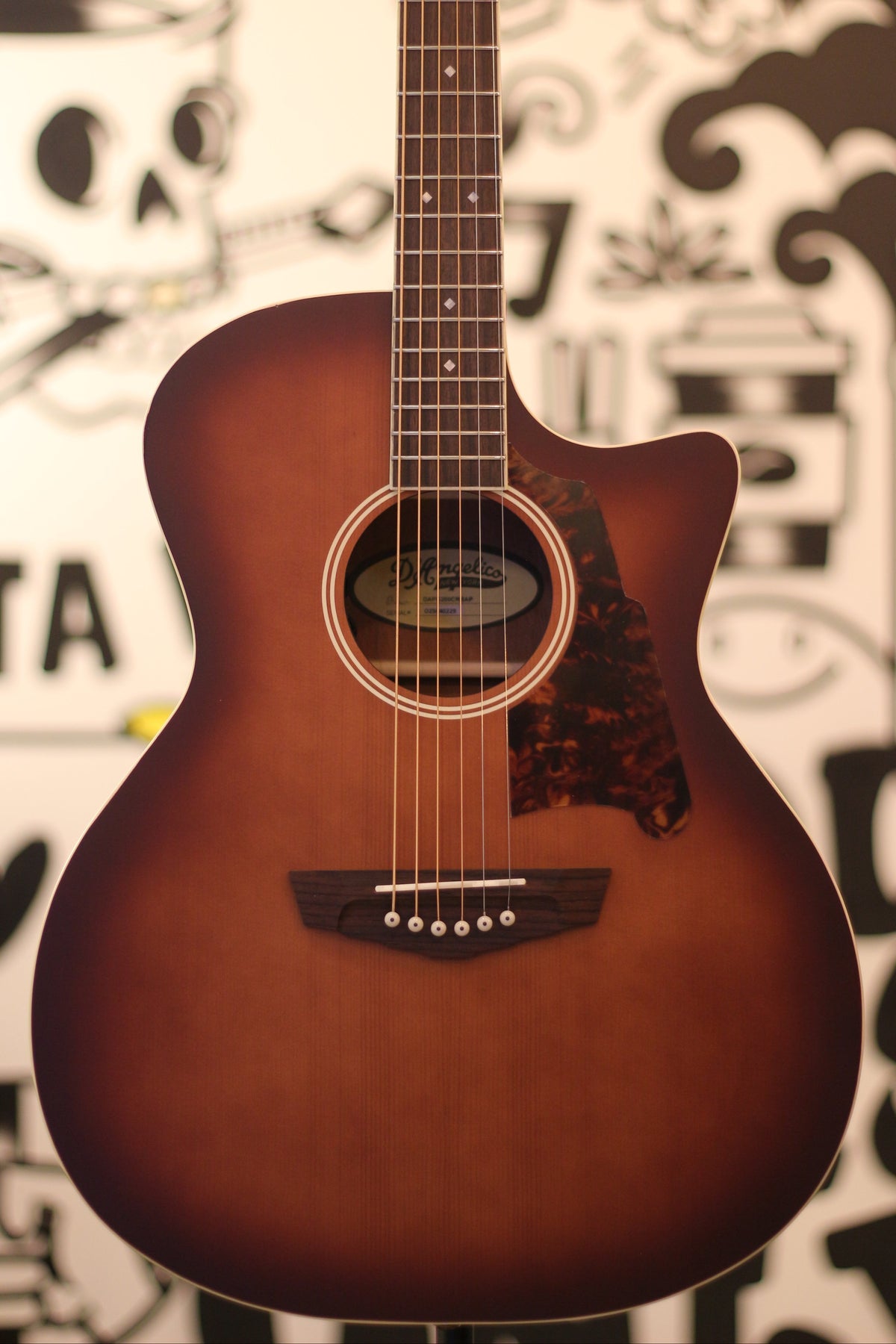 D'Angelico Premier Gramercy Acoustic Electric Guitar - Caramel Burst