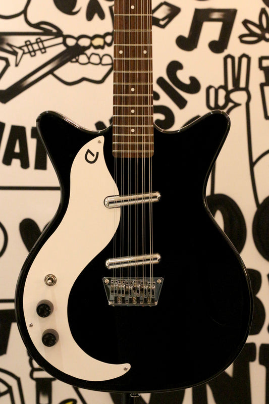 Danelectro D5912VL | Black | Left Handed Electric Guitar