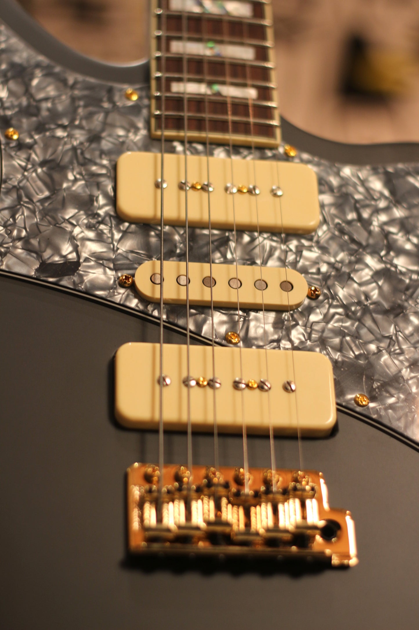 D'Angelico Deluxe Bob Weir Bedford Signature Electric Guitar - Matte Stone