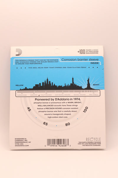 D’Addario Phosphor Bronze Acoustic Bass Strings (Light) 0.45 - .100