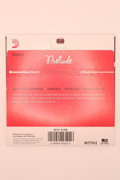 D'Addario J810 Prelude Violin String Set - 4/4, Medium