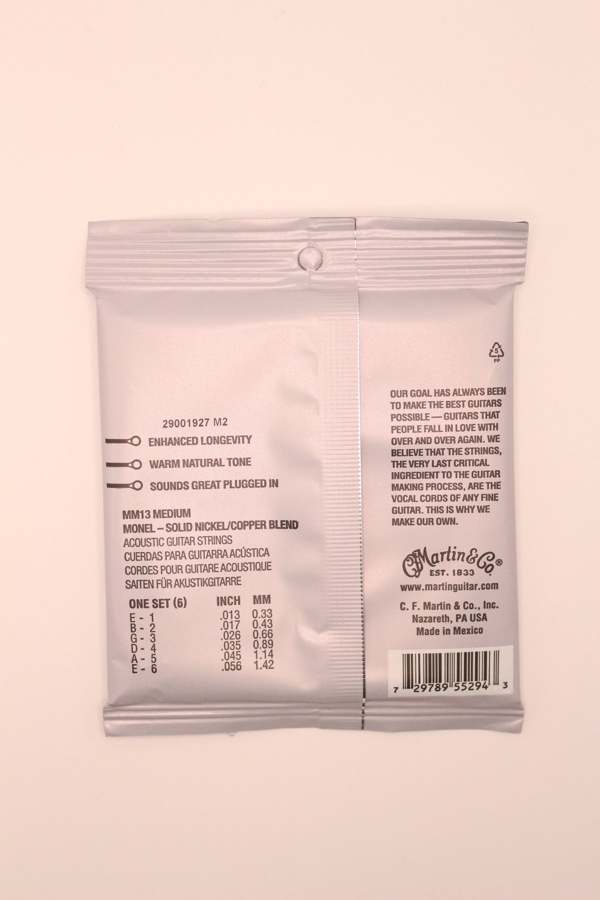 Martin Guitars Retro Monel Acoustic Guitar String Sets