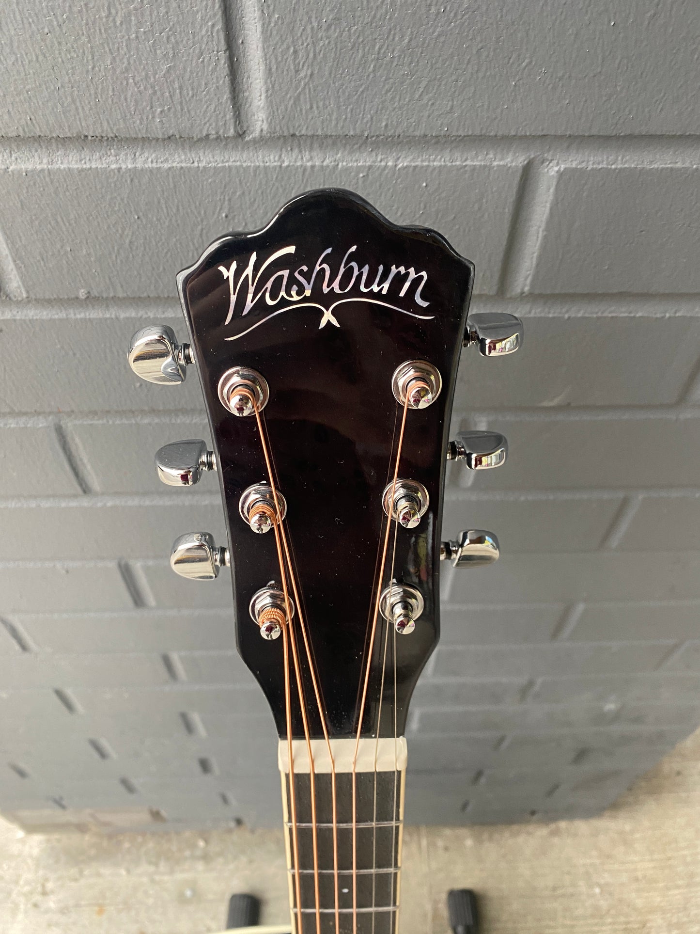 Washburn Deep Forest Burl Ace Acoustic Guitar - Black Fade