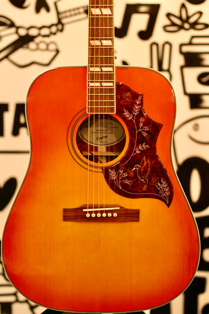 Epiphone Hummingbird Finish Aged Cherry Sunburst Gloss- Acoustic Electric