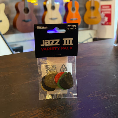 Dunlop Jazz III Pick Variety Pack | 6 Pack
