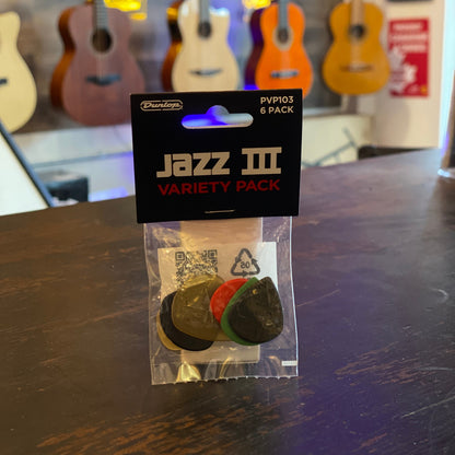 Dunlop Jazz III Pick Variety Pack | 6 Pack