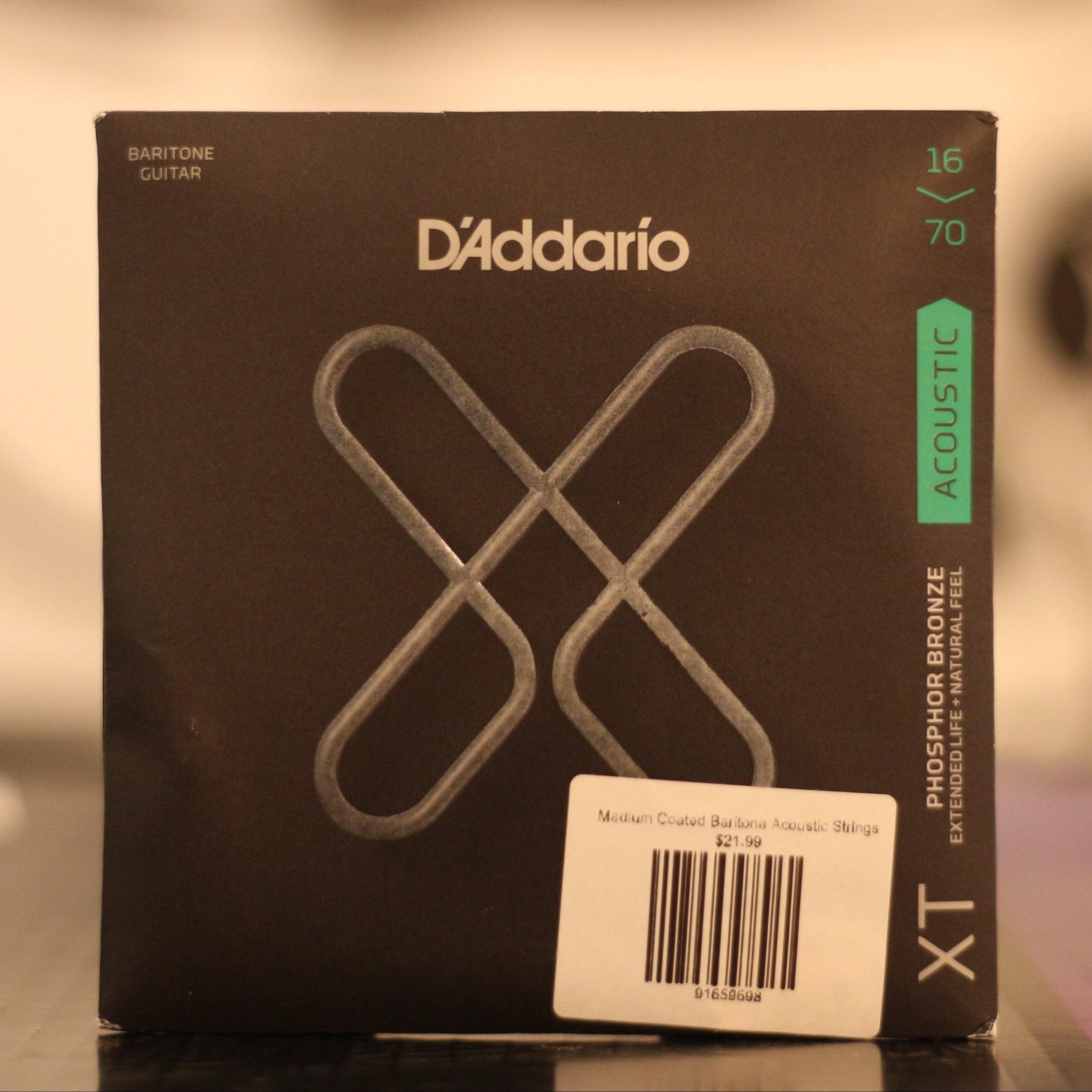 D'Addario XT Coated Baritone Acoustic Strings - Medium