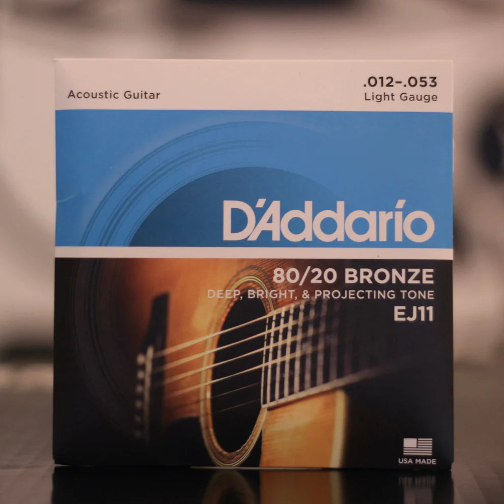 Cordes de guitare acoustique D'Addario 80/20 Bronze | Tous tirants