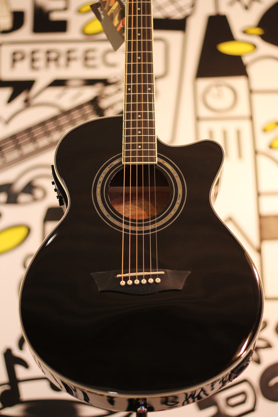 Washburn Festival EA12 Acoustic Guitar - Black