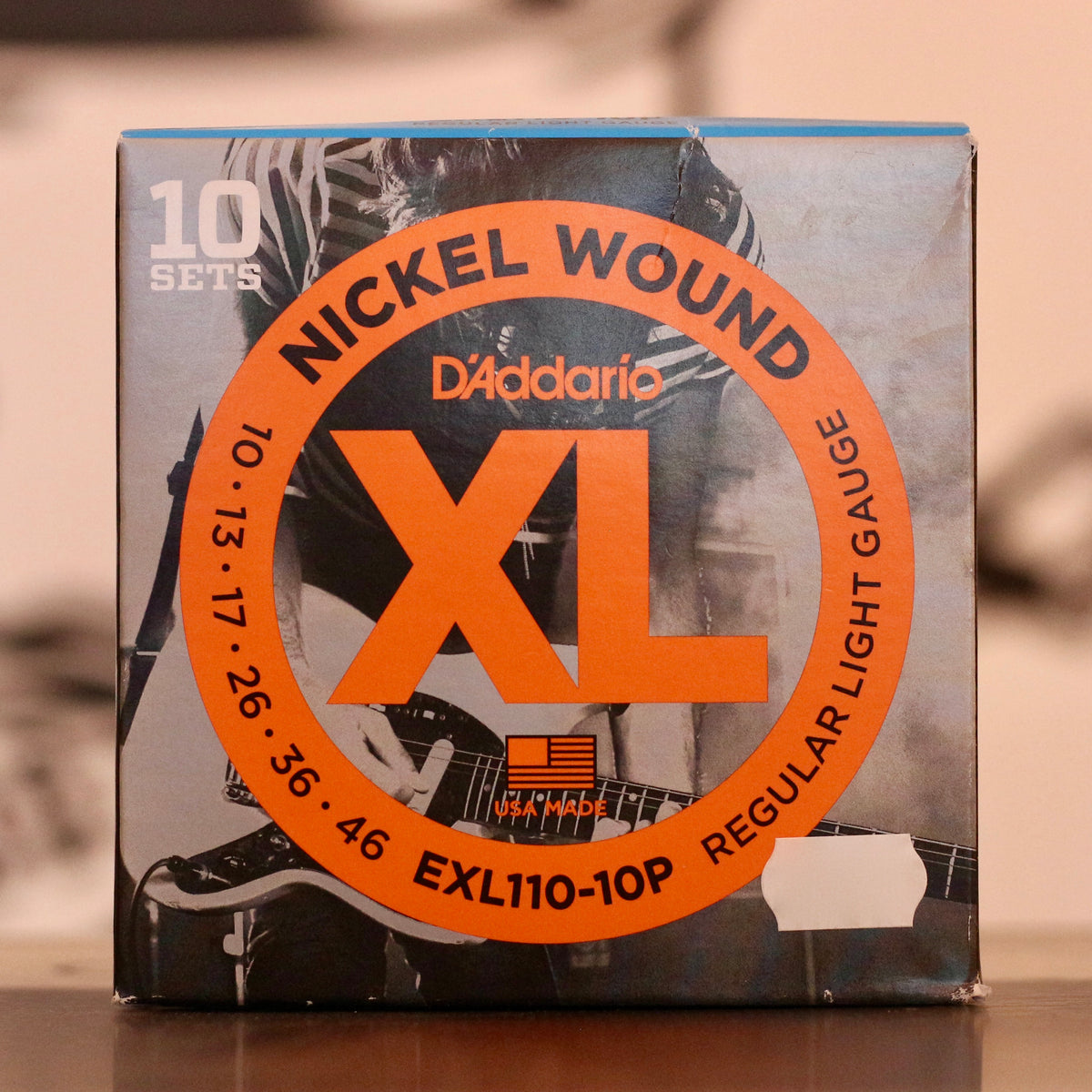 D'Addario EXL Nickel Wound Electric Guitar Strings, 10-Pack