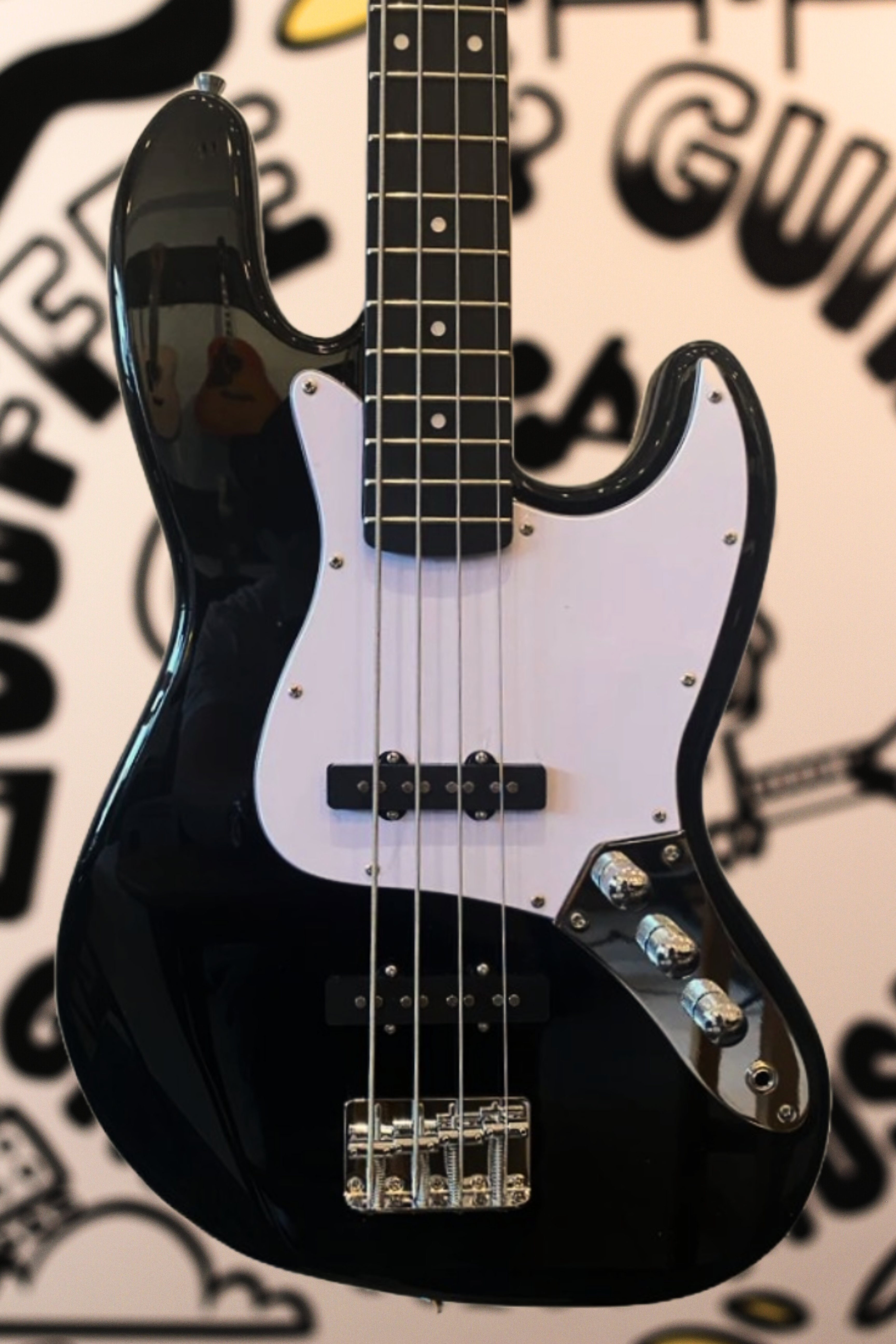Jay Turser J-Style HPL Electric Bass - Black