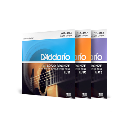 D'Addario 80/20 Bronze Acoustic Guitar Strings | All Gauges