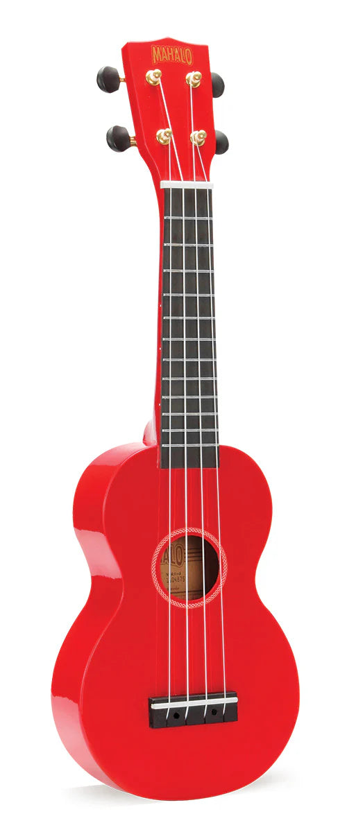 Mahalo MR1-RD Rainbow Series Soprano Ukulele (Red)