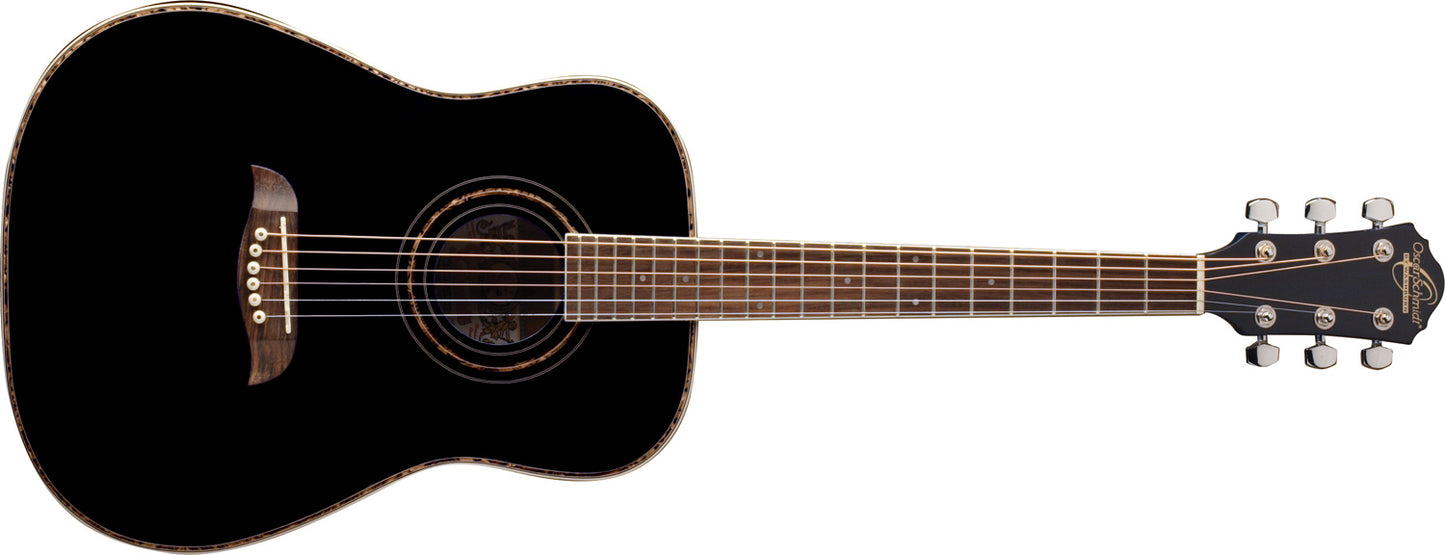 Oscar Schmidt OG1B-A 3/4 Size 6-string RH Acoustic Guitar-Black og-1-b-a