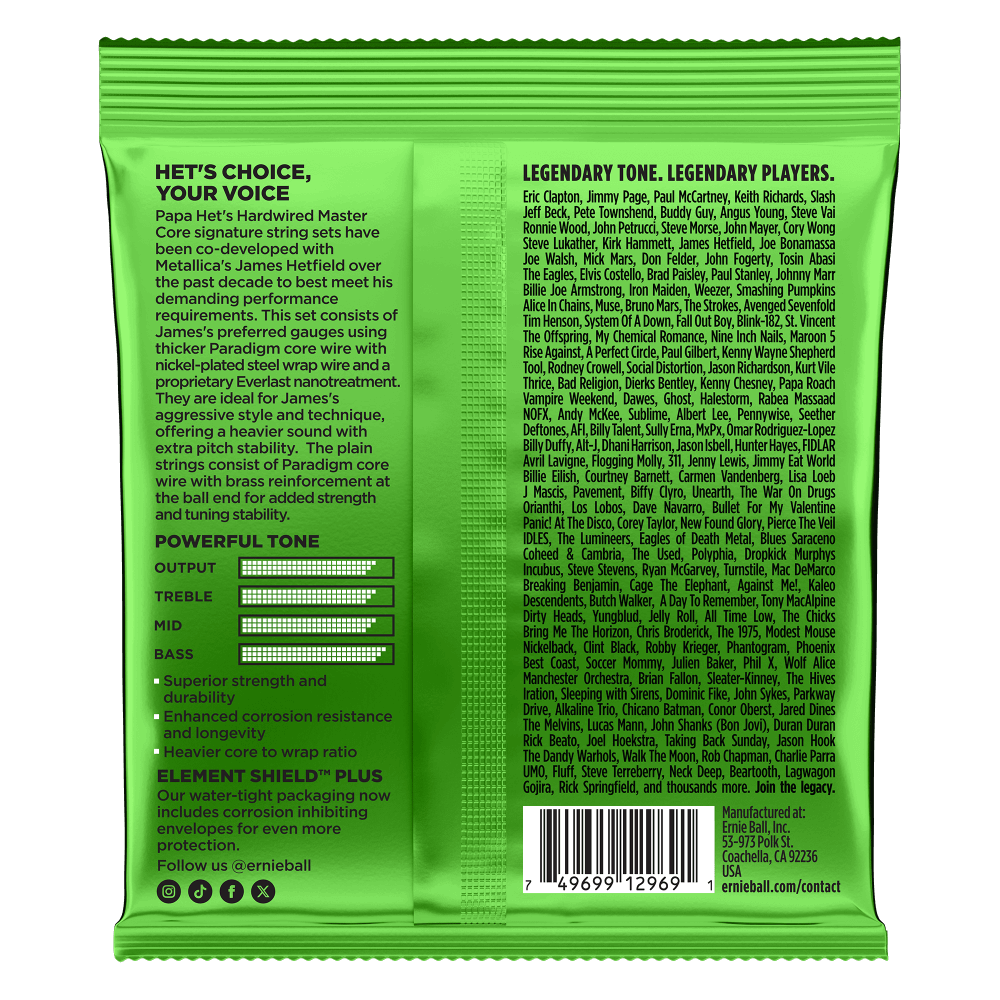 Ernie Ball Papa Het's Hardwired Master Cores Signature Strings (11-50)