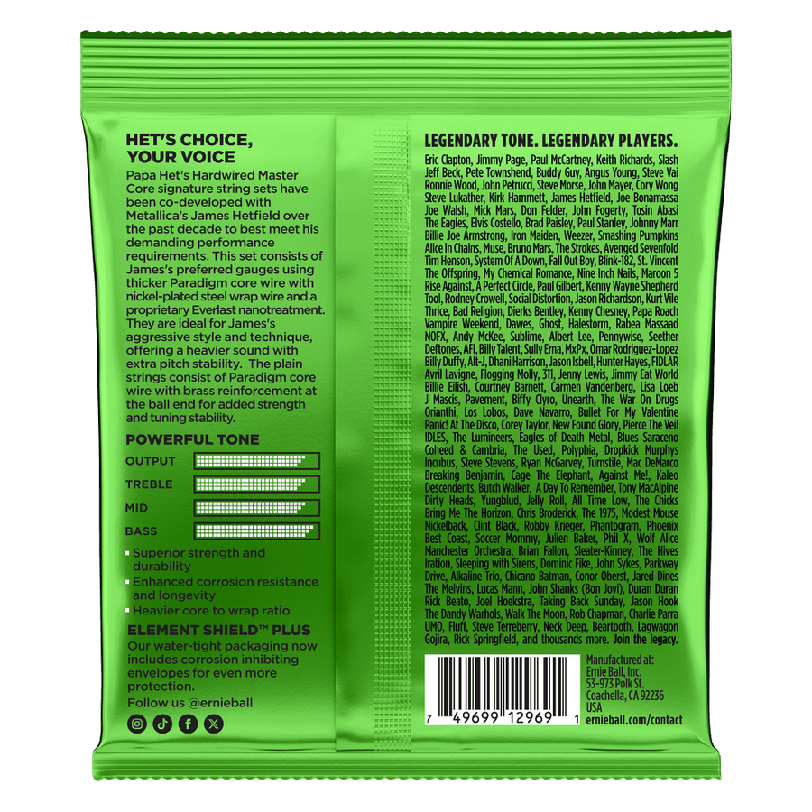 Cordes Ernie Ball Signature Papa Het's Hardwired Master Cores (11-50)