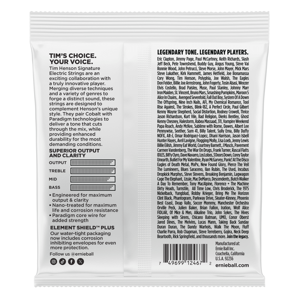 Ernie Ball Tim Henson Signature Electric Strings (9.5-46)
