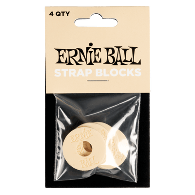 Ernie Ball Strap Blocks - Cream - 4 Pack