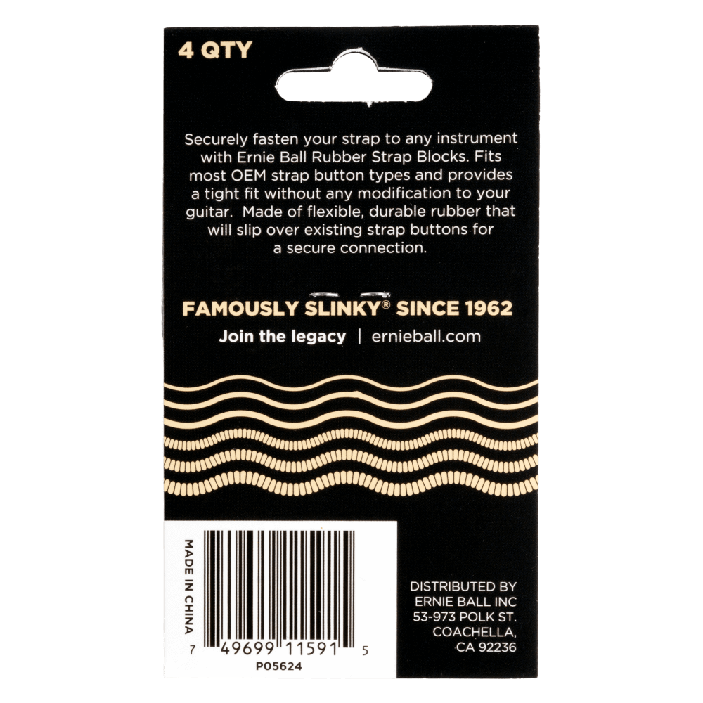 Ernie Ball Strap Blocks - Cream - 4 Pack