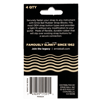 Ernie Ball Strap Blocks - Cream - 4 Pack